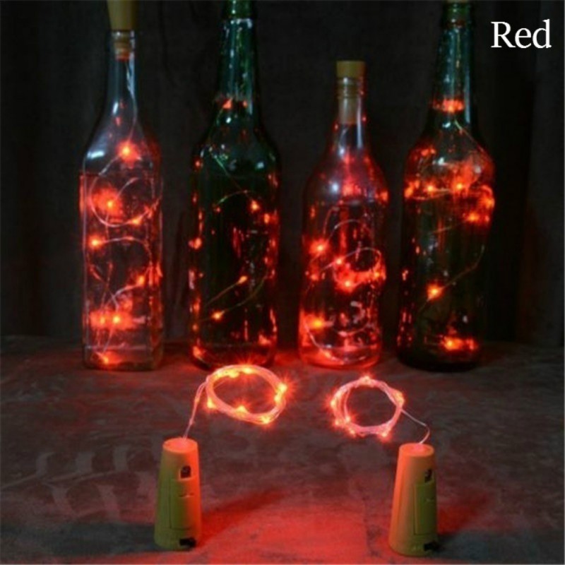 Solar Power Cork Shaped 20 LEDs Night Fairy String Light Wine Bottle Lamp /BW 